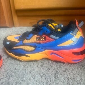 Fila Men's Athletic Shoes - Vibrant Blue, Yellow, and Orange